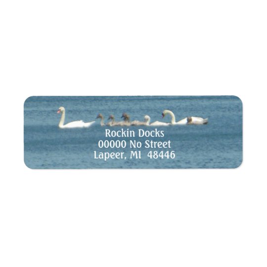 Family of Swans Return Address Label