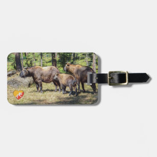 Family of Takin, national animal of Bhutan, Asia Luggage Tag