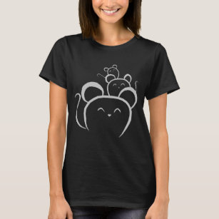 Family of Three - Cute Mice T-Shirt