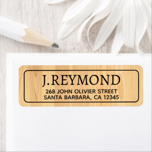 Family or business name   surname rustic wood