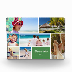 Family or Couple Vacation 7 Photo Keepsake, Green