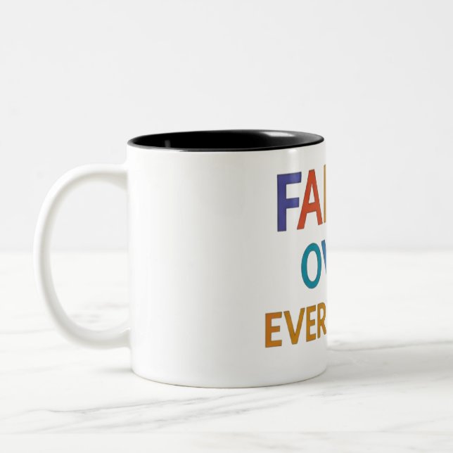 Family Over Everything  Two-Tone Coffee Mug (Left)