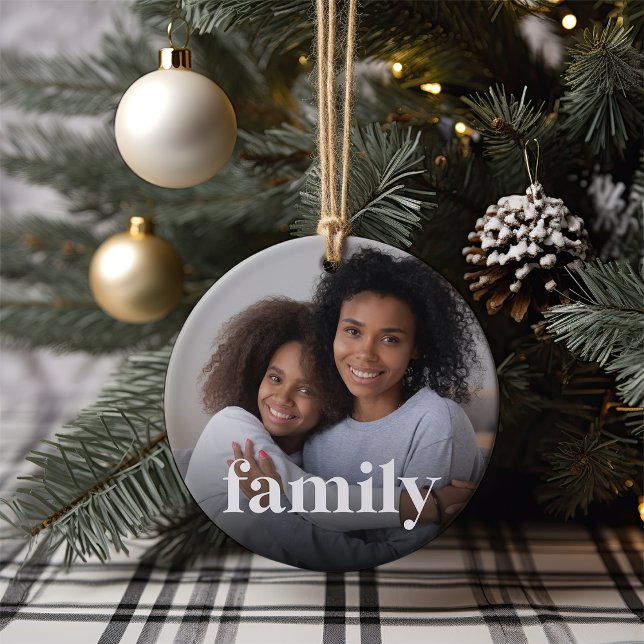 Family Overlay Photo Ceramic Tree Decoration (Creator Uploaded)