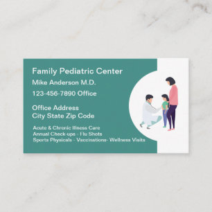 Family Paediatrician Medical Business Cards