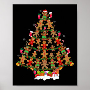 Family Pajama Sets Christmas Jolly Gingerbread Xma Poster