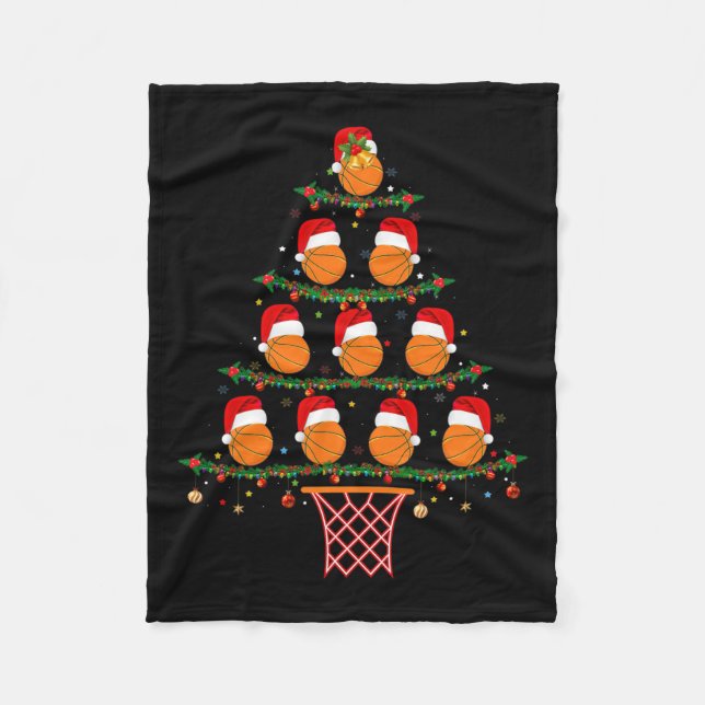 Family Pajama Sets Christmas Matching Basketball X Fleece Blanket (Front)