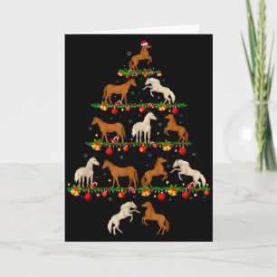 Family Pajama Sets Christmas Matching Horse Xmas T Card
