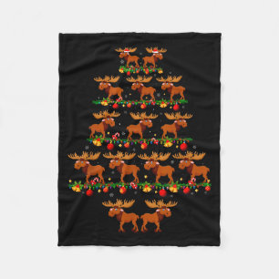 Family Pajama Sets Christmas Matching Moose Xmas T Fleece Blanket
