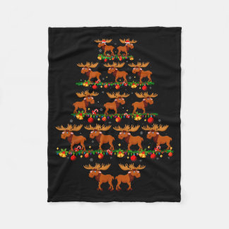 Family Pajama Sets Christmas Matching Moose Xmas T Fleece Blanket
