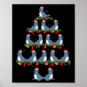 Family Pajama Sets Christmas Matching Sea Lion Xma Poster