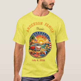 Family party tee shirts colourful