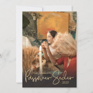 Family Passover Seder Photo Template Invitation