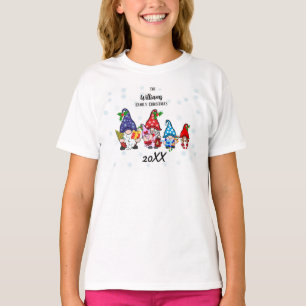 Family Personalised Girl's Family Gnomes girl baby T-Shirt