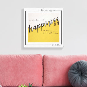 Family Personalised Photo and Text Typography Canvas Print