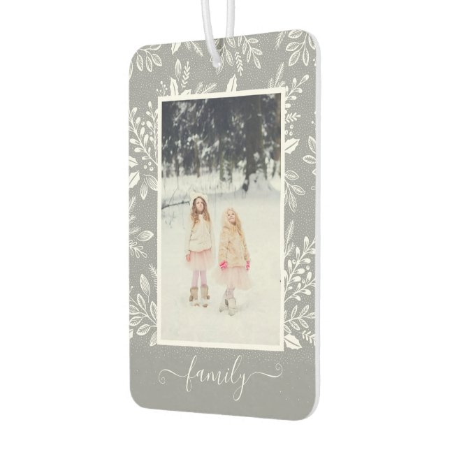 FAMILY Personalised Photo Car Air Freshener (Left)