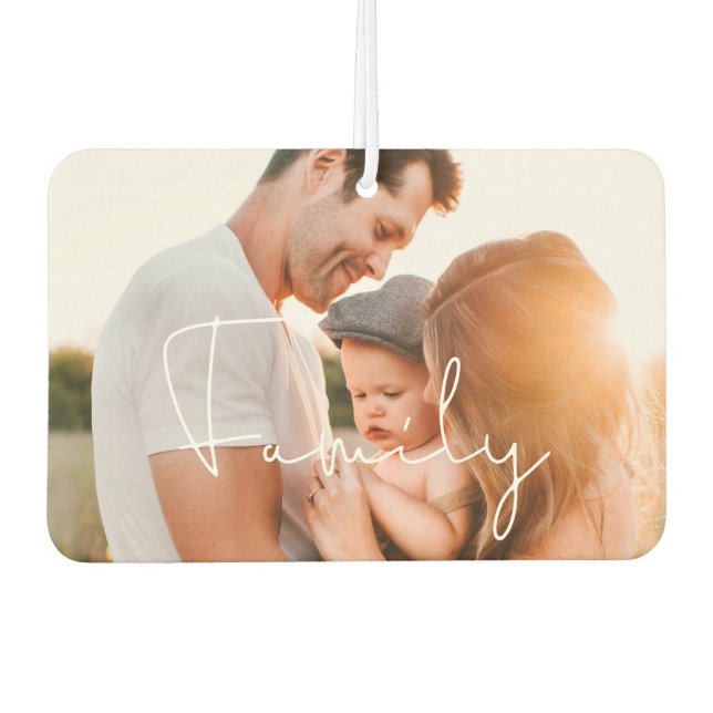 Family Personalised picture Air Freshener (Front)
