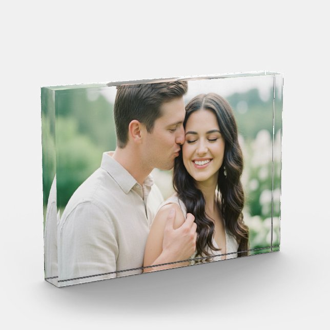 Family Personalized Photo Acrylic Block Gift (Left)