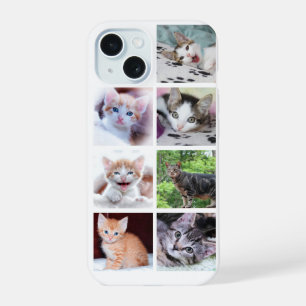 Family Pet 7 Square Photo Collage iPhone 15 Case