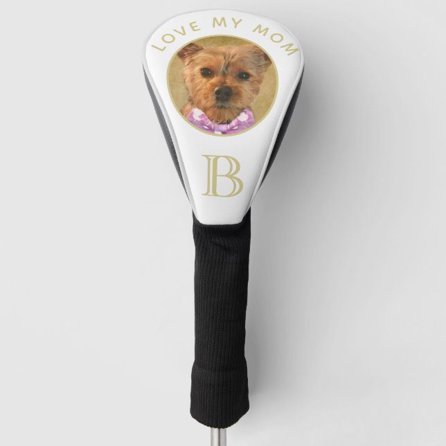 Family Pet Photo Custom Monogram Mum Golf Head Cover (Front)