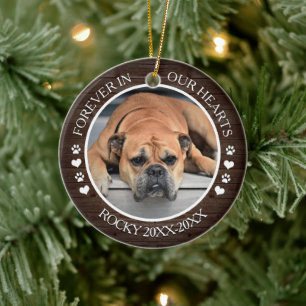 Family Pet Photo Memorial Ceramic Tree Decoration