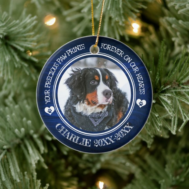 Family Pet Photo Memorial Ceramic Tree Decoration (Tree)