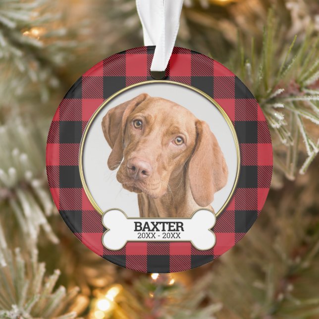 Family Pet Photo Memorial  Ornament (Tree)