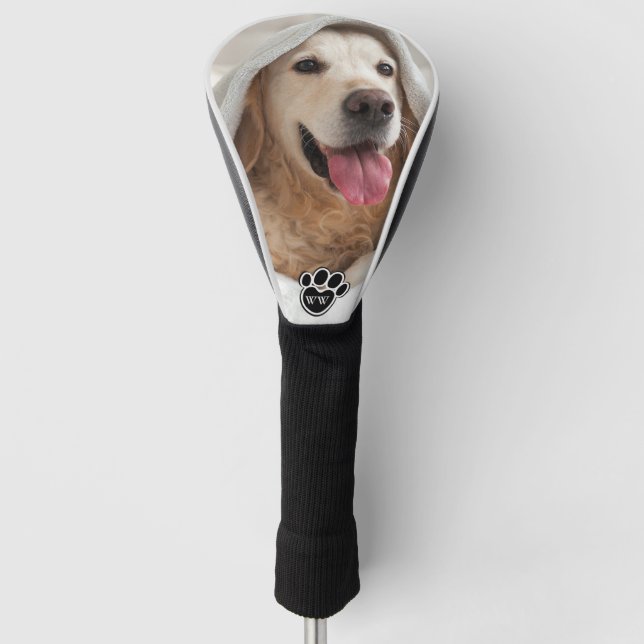 Family Pet Photo Monogram DRIVER Golf Head Cover (Front)