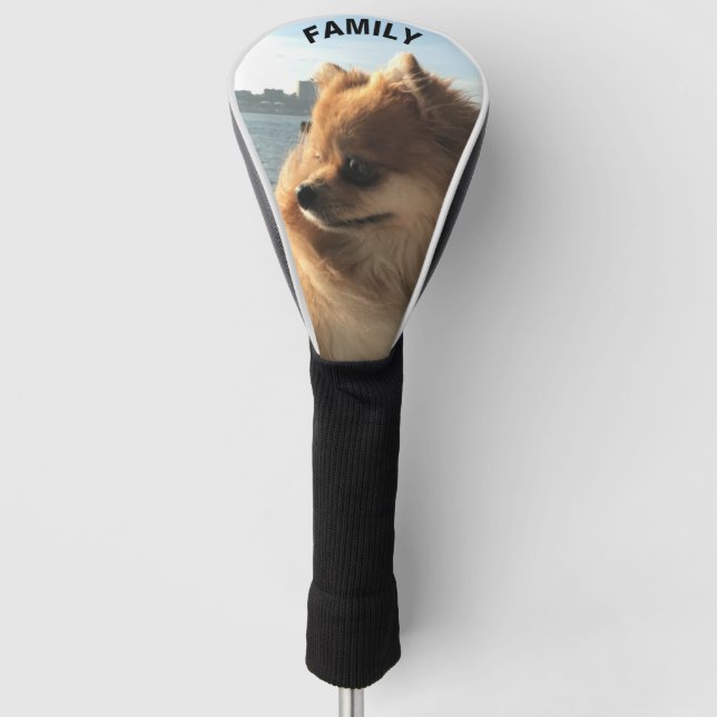 Family Pet Photo Personalise  Golf Head Cover (Front)