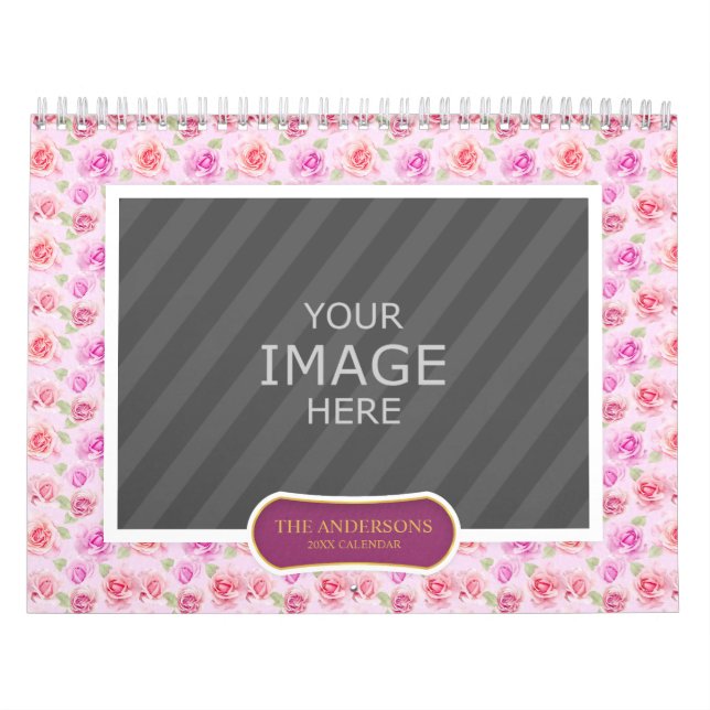 Family Photo 2024 Calendar Floral Backgrounds (Cover)
