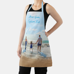 Family Photo Apron Custom Text Name