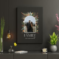 Family photo arch watercolor botanical elegant