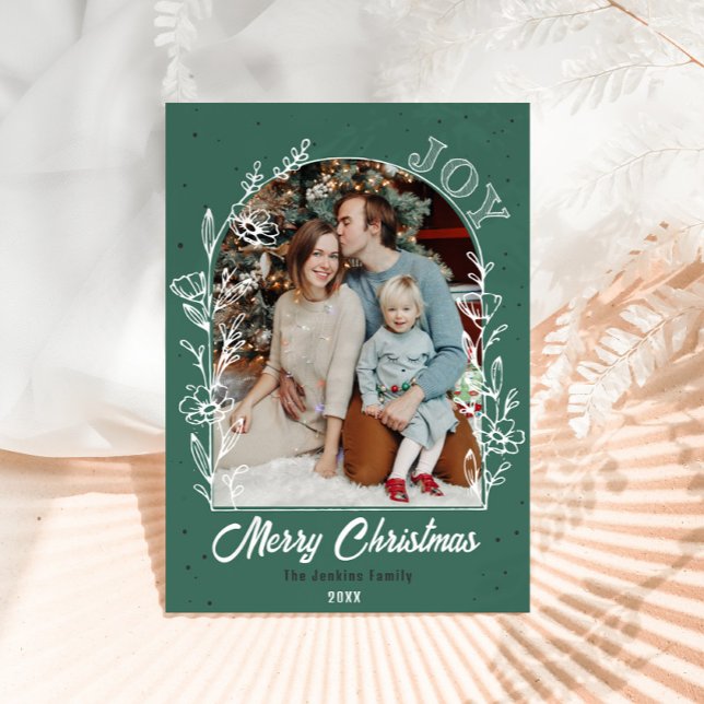 Family Photo Arch with Floral  Postcard (Creator Uploaded)