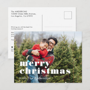 Family Photo Background Christmas Holiday Postcard