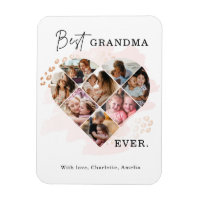 Family Photo Best Grandma Ever Heart Shape 8 Photo
