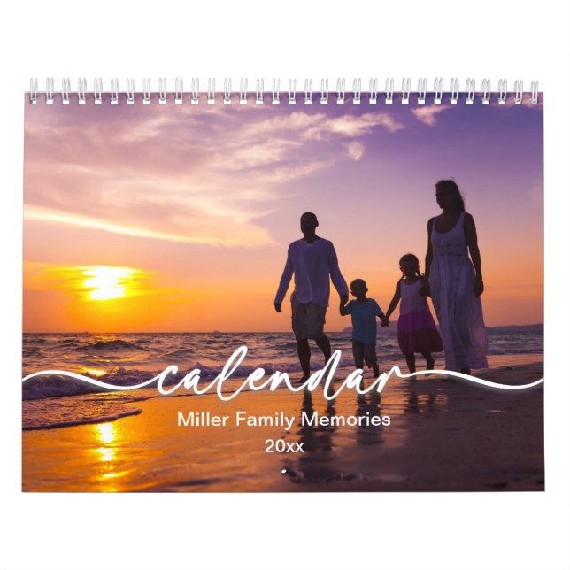 Family Photo Calendar, Editable Custom Calendar (Cover)