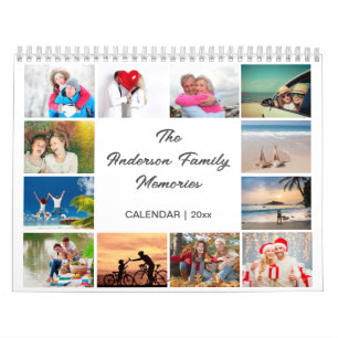 Family Photo Calendar, Editable Custom Calendar
