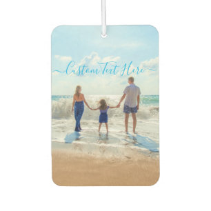 Family Photo Car Air Freshener Personalised Text