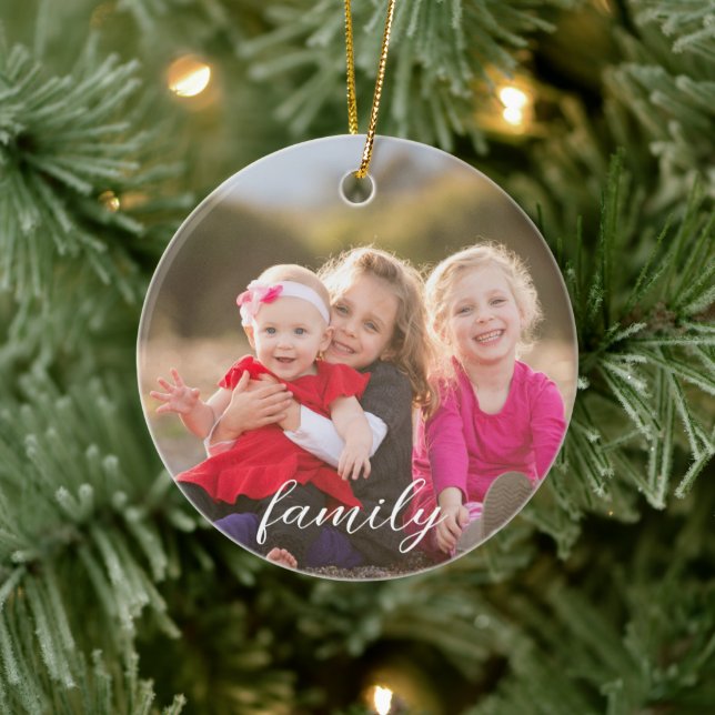 Family Photo Ceramic Tree Decoration (Tree)