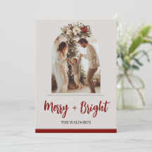 Family Photo Christmas Card | Merry + Bright