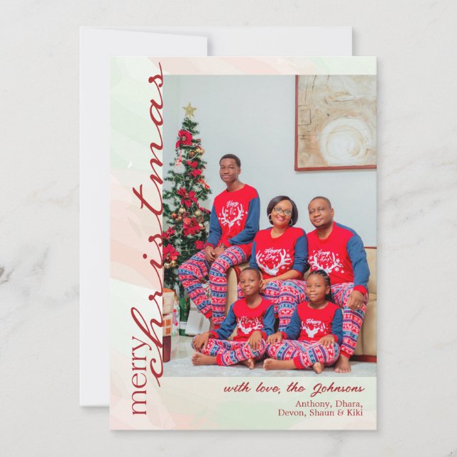 Family Photo Christmas Card; Personalised Card (Front)