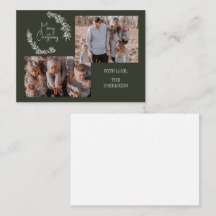 Family Photo Christmas Flat Note Card