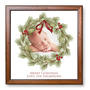 Family Photo Christmas Greenery Template