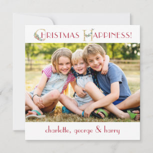 Family Photo Christmas Happiness Holiday Card