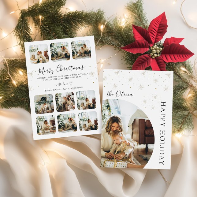 Family Photo Christmas Holiday Card Minimalist (Family Photo Christmas Holiday Card Minimalist)