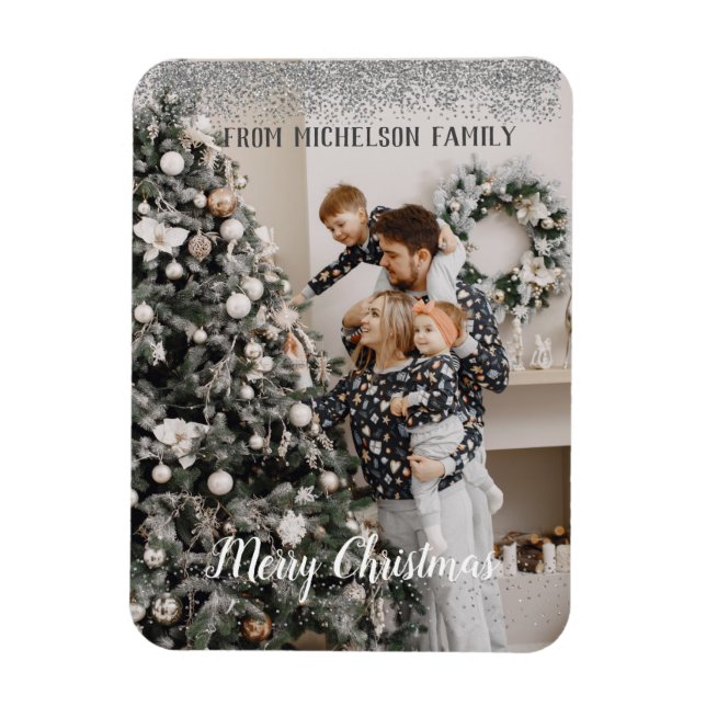 Family Photo Christmas Holiday family Magnet (Vertical)