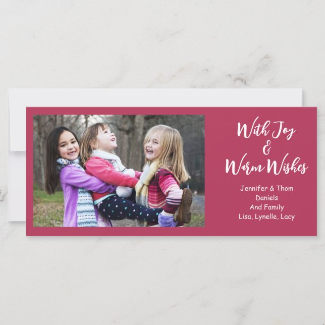 Family Photo Christmas Joy | Warm Wishes (Front)