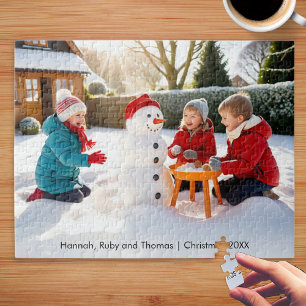 Family Photo Christmas Keepsake Personalised Jigsaw Puzzle