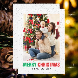 Family Photo Christmas | Modern Timeless Holiday Card