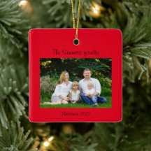 Family photo Christmas Ornament
