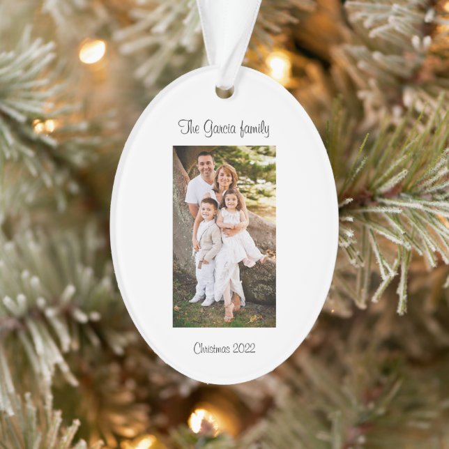 Family photo Christmas Ornament (Tree)